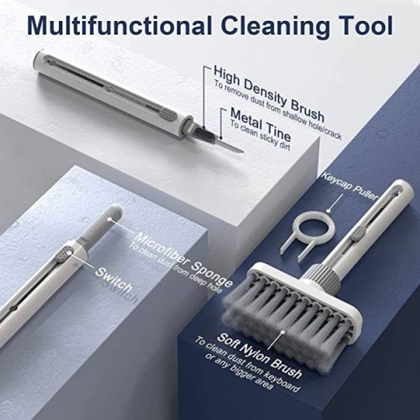 کیت تمیز کننده ایرپاد و کیبورد گرین لاین مدل GNCLGBRUSHWH 5 in 1 - Image 2
